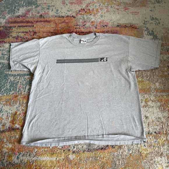 Fila Other - Vintage 90s Fila Made in USA Graphic T-Shirt XL - Grey Sportswear Streetwear